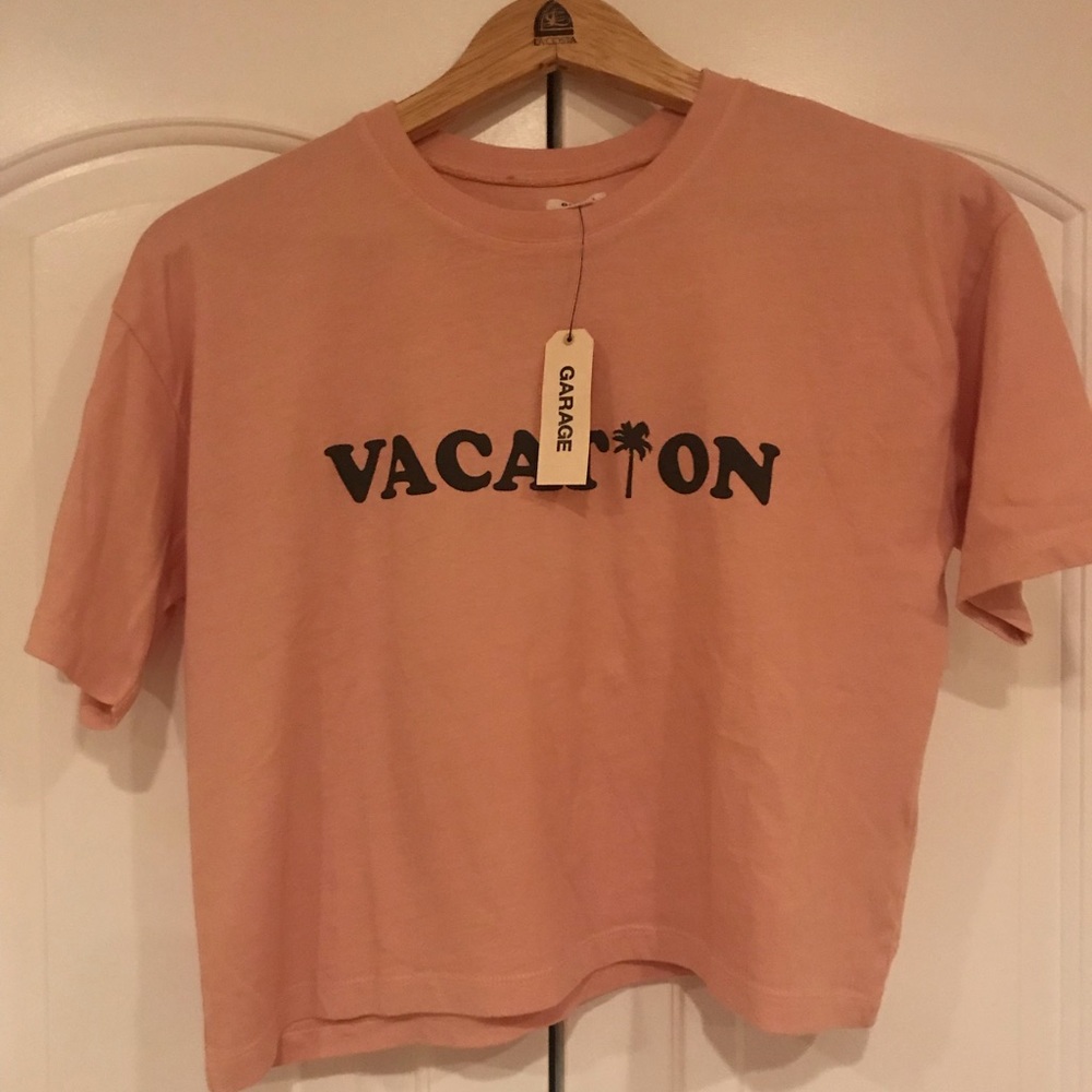 Cute  Graphic Pink Crop Top